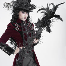 Load image into Gallery viewer, AS302 black vines, roses, and painted snake-headed scepter
