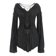 Load image into Gallery viewer, TT290 3D Flower Shoulder Hollow out Gothic T-shirt
