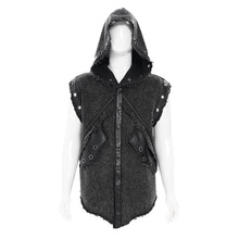 Load image into Gallery viewer, WT104 Punk-Style Hooded Distressed Loose-Fit Vest
