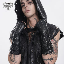 Load image into Gallery viewer, GE047 Super-Stretch Faux Leather Punk Mid-Length Gloves
