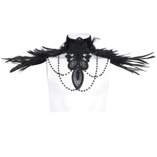 Load image into Gallery viewer, CA044 High collar long feather men collar
