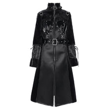 Load image into Gallery viewer, CT240 Punk turtleneck long sleeve wool coat
