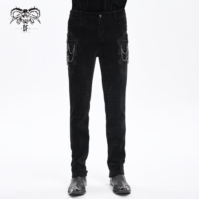 PT258 Men's Gothic Striped Pants