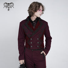Load image into Gallery viewer, CT17402 wine Gothic men dress coat
