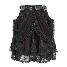 Load image into Gallery viewer, SKT23902 black and red Lolita short puffy skirt
