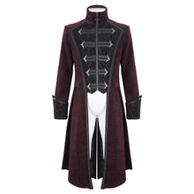 Load image into Gallery viewer, CT23802 Wine Men long chenille coat
