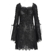 Load image into Gallery viewer, SKT24501 floral Lace Long Sleeve Gothic Dress
