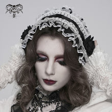 Load image into Gallery viewer, AS27602 Lolita Rose Flower Headband with Veil
