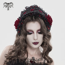 Load image into Gallery viewer, AS27603 Lolita Rose Flower Headband with Veil
