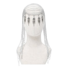Load image into Gallery viewer, AS220 Punk long and wide headdress chain tassel
