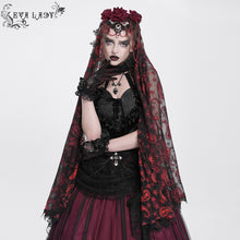 Load image into Gallery viewer, EAS032 Fine Mesh paisley 3D Rose Veil
