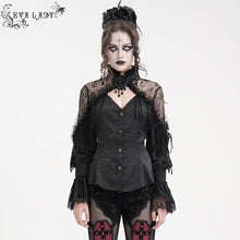Load image into Gallery viewer, ESHT016 Gothic pattern satin V-neck shirts
