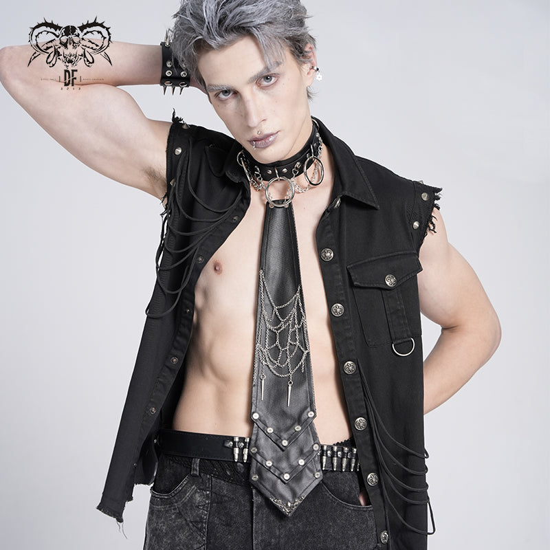AS215 Punk Spider Web Chain Tie