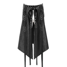 Load image into Gallery viewer, SKT244 Punk cracked leather lapel waistband skirt
