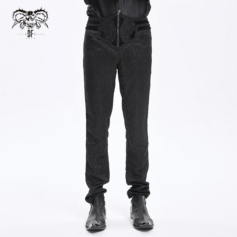 PT259 Gothic flame jacquard trousers
