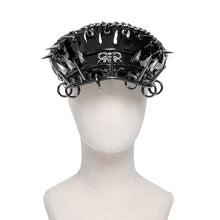 Load image into Gallery viewer, AS293 Punk-Style Spiked Patent Leather Military Cap
