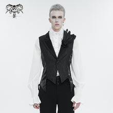 Load image into Gallery viewer, WT07601 Black Gothic jacquard peak lapel swallowtail men&#39;s suit vest
