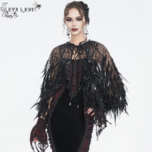 Load image into Gallery viewer, ECA017 Gothic sequin feather women&#39;s short shawl
