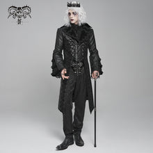 Load image into Gallery viewer, CT275 Gothic pattern leather mid-length coat
