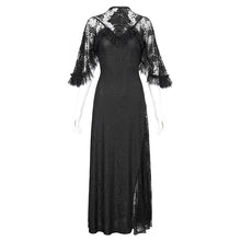 Load image into Gallery viewer, SKT172 Gothic High Slit Lace Asymmetric Long Dress
