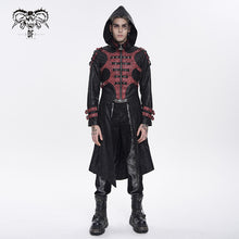 Load image into Gallery viewer, CT27901 Punk-Style Long Leather Coat with Hood
