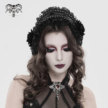 Load image into Gallery viewer, AS27601 Lolita Rose Flower Headband with Veil
