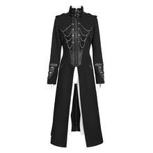 Load image into Gallery viewer, CT267 Thick twill chain-embellished punk long coat
