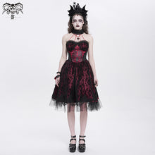 Load image into Gallery viewer, SKT23402 red women Skeleton Printing Gothic Lolita Dress
