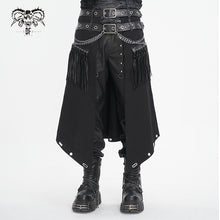 Load image into Gallery viewer, SKT204 Punk tasseled leather men kilt
