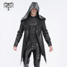 Load image into Gallery viewer, CT217 Dark punk hooded imitation leather men&#39;s jacket
