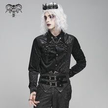 Load image into Gallery viewer, SHT149 Embossed Velvet Gothic Long Sleeve Shirt
