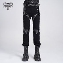 Load image into Gallery viewer, PT274 Punk twill and glazed leather trousers
