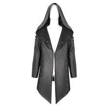 Load image into Gallery viewer, CT217 Dark punk hooded imitation leather men&#39;s jacket
