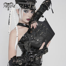 Load image into Gallery viewer, AS268 Fine Textured Punk-style Leather Bag with Bat-shaped
