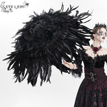 Load image into Gallery viewer, EAS036 Gothic long feather small umbrella

