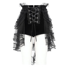 Load image into Gallery viewer, PT269 Gothic skirt mesh shorts
