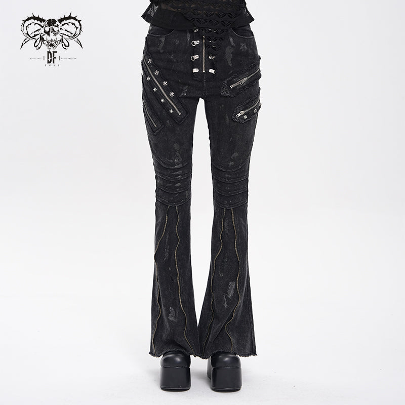 PT281 Punk flared women's trousers