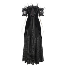 Load image into Gallery viewer, ESKT04501 Black Gothic suspender dress
