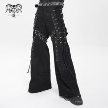 Load image into Gallery viewer, PT289 Punk side-drawn wide-leg pants
