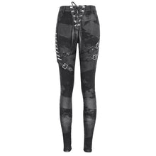 Load image into Gallery viewer, PT24001 Women cloud point stretchy cracked knit leather leggings
