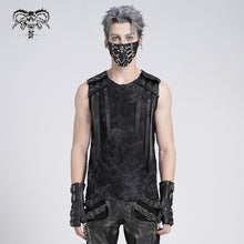 Load image into Gallery viewer, TT292 Irregular burnt raw edge punk T-shirt
