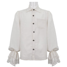 Load image into Gallery viewer, SHT08302 white daily Gothic Lantern Sleeve Shirts
