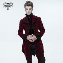 Load image into Gallery viewer, CT02202 devil fashion gothic formal party turn down collar wine men swallowtail coats
