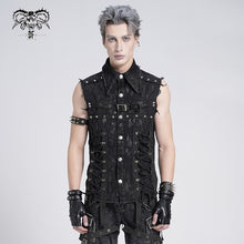 Load image into Gallery viewer, SHT138 Punk raw edges sleeveless shirt
