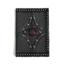 Load image into Gallery viewer, AS319 crinkled faux leather woven fabric "Devil's Eye" notebook cover
