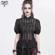 Load image into Gallery viewer, SHT129 Punk sheer plaid shirt
