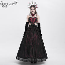 Load image into Gallery viewer, ESKT05902 Red Women Rose cutout waist strapless dress

