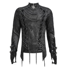 Load image into Gallery viewer, TT301 Suede random knit punk long-sleeved T-shirt

