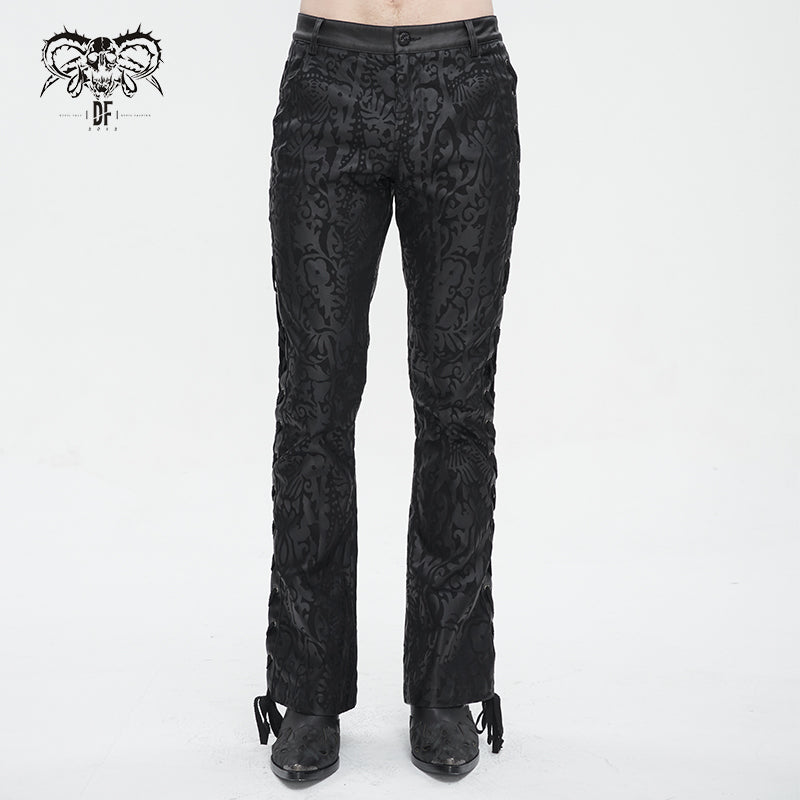 PT227 Mid-waist flared men's strappy pants