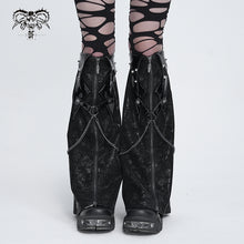 Load image into Gallery viewer, AS314 Punk-style mid-length snakeskin-pattern leather leg warmers
